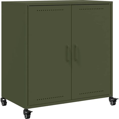 Maison Exclusive - Credenza Verde Oliva 68x39x72 cm in Acciaio