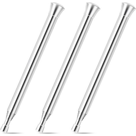 Soufflet de Poche Tube à Feu Télescopique Tube de Feu en Acier Inoxyable pour Camping Extérieur Cuisine Barbecue 3 Pièces