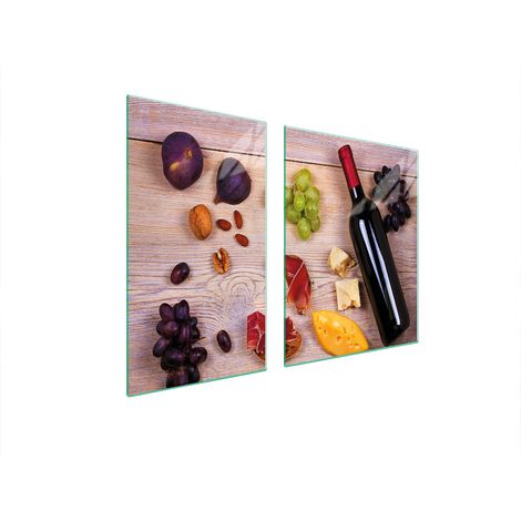 ASSIETTE EN VERRE et PLANCHE À DÉCOUPER 100x52 ALIMENTAIRE (1/5)