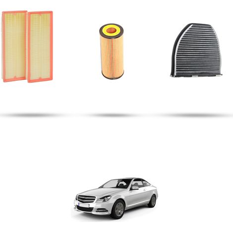 Kit tagliando 3 filtri compatibile con Mercedes Classe C (W204,C204,S204) C350 CGI 215kw Dal 2008 (1/5)