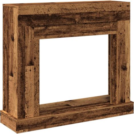 Cadre de cheminée vieux bois 100x30x87,5 cm bois d'ingénierie