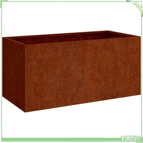 Jardinière / bac à fleurs - FAFEICY - 821556 - acier corten - 62 x 30 x 29 cm - anti-corrosion (patinable) (1/5)