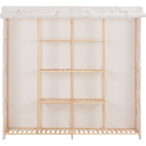 Maison Exclusive - Kleiderschrank Weiß 173 x 40 x 170 cm Stoff