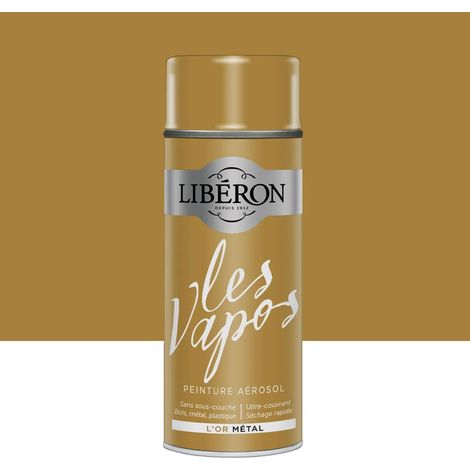 Peinture aérosol LIBÉRON Les Vapos Métal L'Or 0,4 L