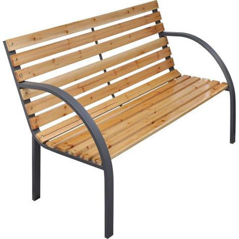 Banc de jardin, 112 cm d'épaisseur, en bois de cèdre massif (1/5)