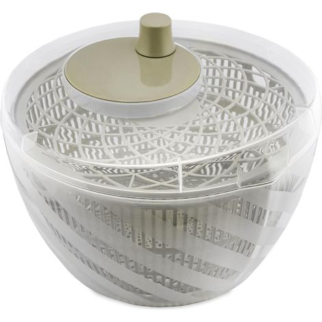 Essoreuse à salade manuelle pour sécher la salade, les légumes, les fruits ou les herbes, capacité du panier de 6 litres, fabriquée en plastique sans BPA, dimensions (1/5)