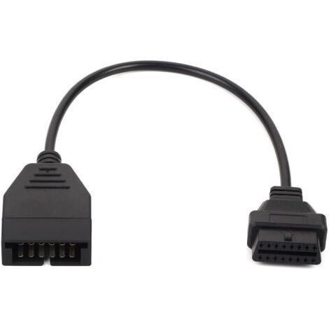 QORVA-Pour GM OBD1 12 broches à OBD2 16 câble adaptateur de connecteur d'outil de Diagnostic
