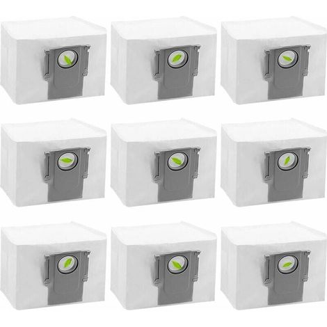 Sac Poubelle Jetable pour Robot Aspirateur - Compatible Roborock S7 MaxV Ultra S7 Pro Ultra Q5 Q5+ Q5+ Plus Q7 Q7+ Q7 Max Q7 Max+ - Capacité Élevée - 9 Pièces (1/5)
