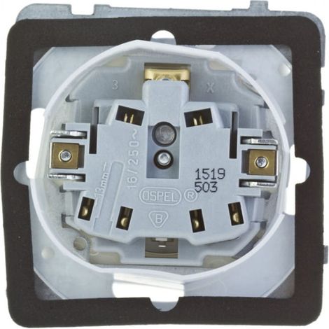 Karo Spritzwassergeschützte Steckdose mit/mit IP44 transparenter Abdeckung ecru pearl GPH-1SZ/m/42/d