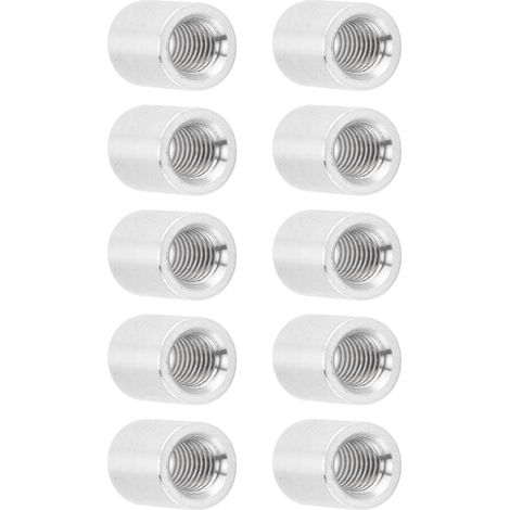 Lot de 10 entretoises rondes en alliage d'aluminium, filetage femelle, pour piliers et colonnes de connexion, M4 x 0,7 mm, longueur 9 mm (1/5)