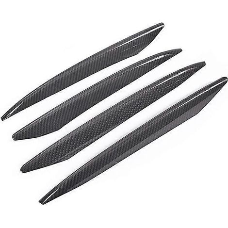 Pour Mercedes-Benz Classe E W213 (2016-2018) : 4 cache-calandre en fibre de carbone texturée pour feux antibrouillard avant. (1/4)