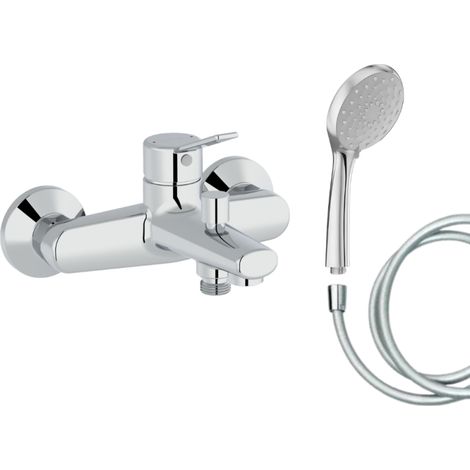 Mitigeur baignoire JACOB DELAFON Eo + pommeau de douche Awaken + flexible de douche lisse (1/5)