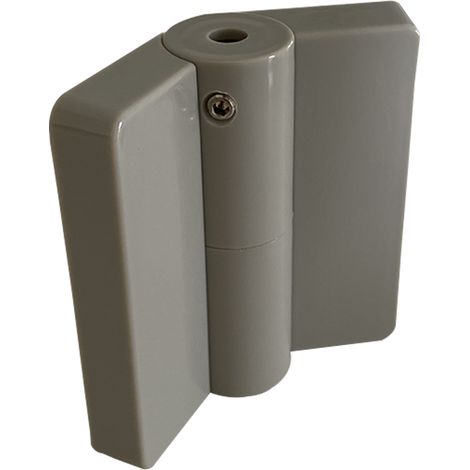 Paumelle à ressort gauche en nylon avec cache vis pour cabines sanitaires - RAL 7038 HOMEWELL
