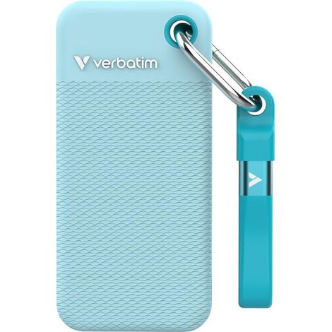 Disque SSD externe Verbatim Pocket SSD 1 To USB-C 3.2 Gen.2 Noir-Bleu polaire 32324 (1/5)