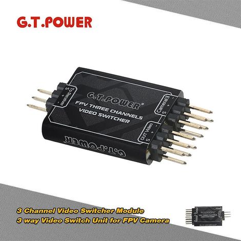 GTPOWER 3-Kanal-Videoumschaltermodul, 3-Wege-Videoumschaltereinheit für FPV-Kamera