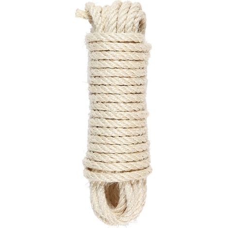 Corde Sisal Naturel 8 mm ± 10 m - Arbre à Chat, Jardinage, Bricolage, Loisirs Créatifs (1/5)