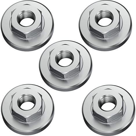 éCrou de Serrage Rapide éCrou de Blocage, 5 Serrage Rapide D'éCrou de Serrage, éCrou Accessoires Pour Toutes Les Meuleuses D'Angle (1/4)