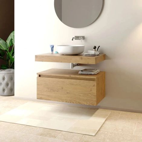 Mensolone con Cassettone 80 cm Melaminico Aramo Light MOBO