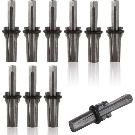 Coin Éclateur Pierre, 16mm Plug Wedge et Plumes Cales Béton, 10 Pièces Stone Splitter, Fendeur de Pierres, Outil Tailleur de Pierre pour Béton, Marbre, Granit (1/5)