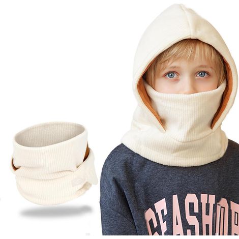 Kinder Sturmhaube Fleece warm winddicht 4-10 Jahre Beige (1/5)