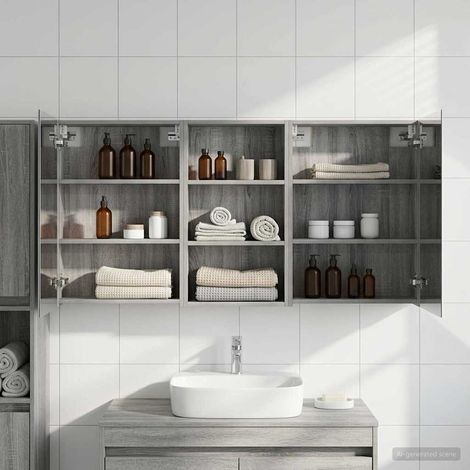 vidaXL Ensemble de Meubles de Salle de Bain 3 pc 140 x 14,5 x 70 cm (1/5)