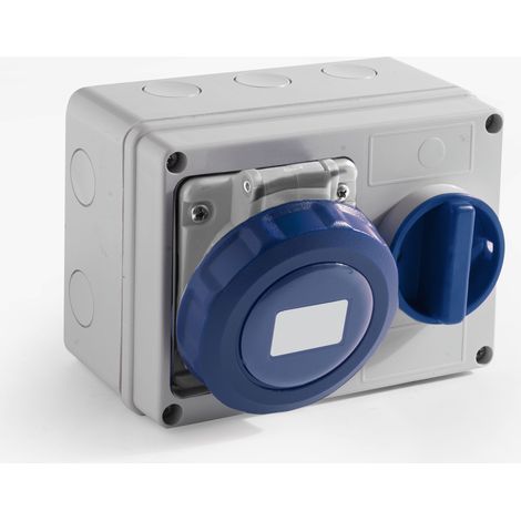 Rs Pro – Connecteur industriel 2P+E 32A 230V – Montage mural – Indice de protection IP67 – Pour environnements humides
