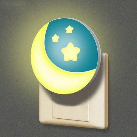 [1 paquet] Veilleuse pour enfants avec prise électrique à détecteur de luminosité. Petite lampe murale LED coranique pour bébé. (1/4)