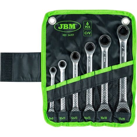 SET DE 6 LLAVES CON TRINQUETE JBM 54101 (1/4)