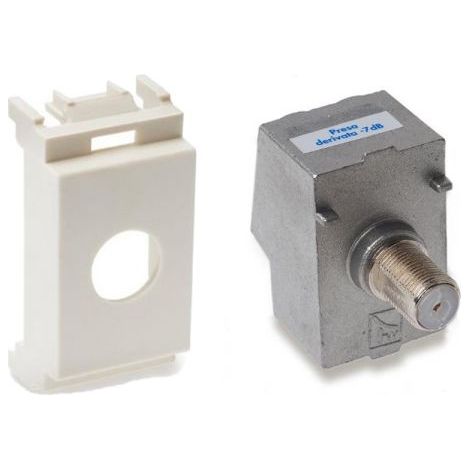 Telewire presa Satellite derivata 7dB + Frontalino Vimar idea bianco 4657 - 4607F