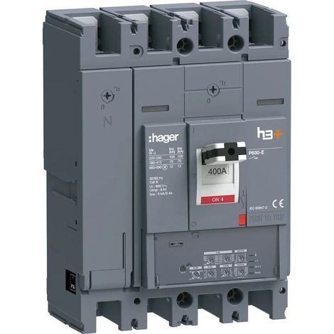 Disjoncteur h3+ P630 LSI 4x400A 70kA - HAGER HEW401JR