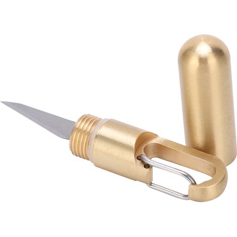 Schneidwerkzeug aus Messing, tragbares Mini-Messer mit Schlüsselanhänger, Multifunktions-Schlüsselring, Anhängermesser (1/5)