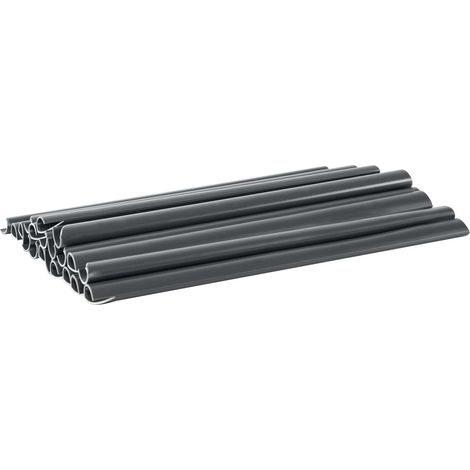 Lot de 10 clips pour la fixation de ruban de clôture, 19 cm, couleur graphite