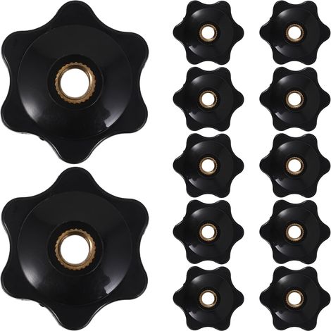 Bouton étoile noir 1 4 avec noyau en cuivre poignée (1/5)