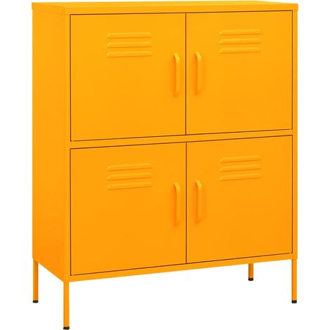 Meubles de Rangement,Armoire de rangement Jaune moutarde 80x35x101,5 cm Acier CFW271709 (1/5)