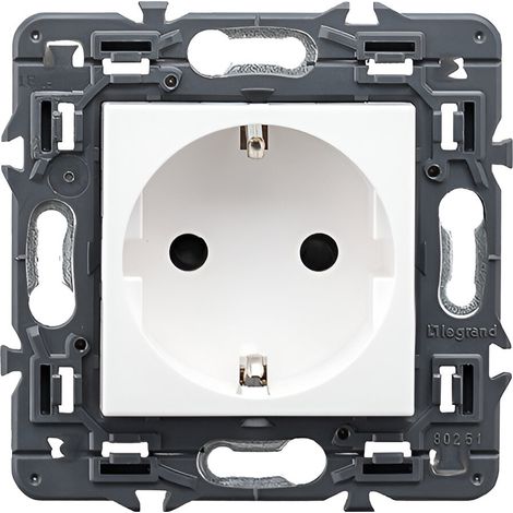 Presa di Corrente 2P+T con Otturatori 10/16A 230V AC LEGRAND Valena Next 741220 Bianco