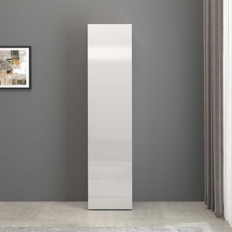 WHOUS Armadio a colonna Egypt con 1 anta e 3 ripiani bianco lucido 45x34,2x190 cm (1/5)