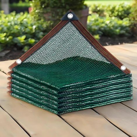 Voile d'ombrage extérieur 3 x 5 m – Polyéthylène haute densité – 55 % de protection solaire – Anti-feuilles et brise-vent – Ackerman