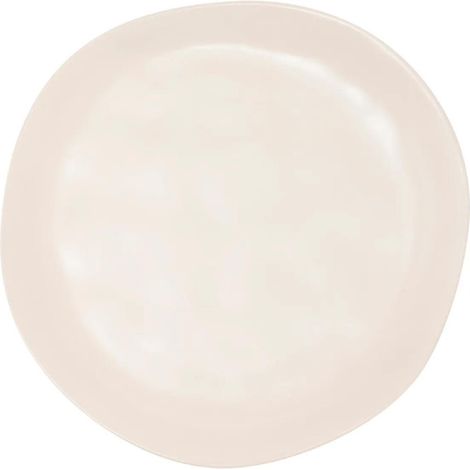 Lot de 6 assiettes plates en grès 26cm – Forme ronde – Design unicolore beige – Poids 0,57 kg – Secret De Gourmet