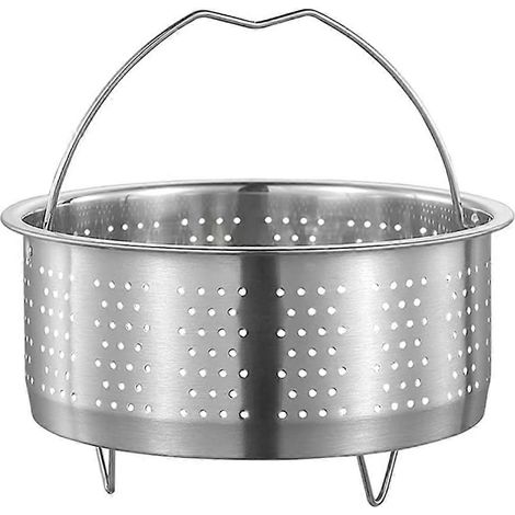 Dampfkorb aus Edelstahl mit Griff, Dampfeinsatz aus Metall, Sieb für Gemüse und Obst. (1/5)