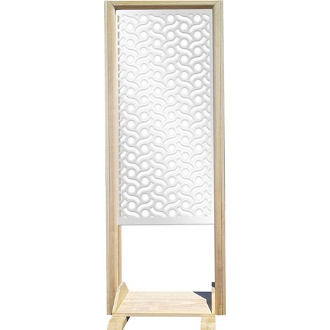 BODIES - Separè - Paravento modulabile - 70x190cm - in Legno e PVC - Colore: bianco (1/4)