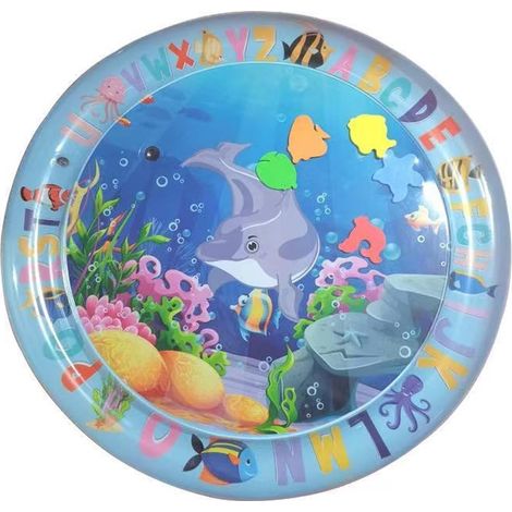Tapis d'eau pour Chat Grand Tapis de Jeu Rond de 65 cm résistant aux griffures pour Chats d'intérieur Jouet sensoriel Aquatique interactif pour Animaux Compagnie avec Design Gonflable (1/4)