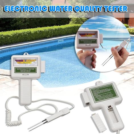 Tester per la qualità dell'acqua, monitor digitale portatile, misuratore di livello di cloro 2 in 1 per pH e Cl2, tester per l'analisi del cloro e del pH dell'acqua, kit per il test della piscina. (1/4)