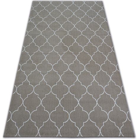 Tapis SENSE Micro 81220 TRÈFLE MAROCAIN beige/blanc TRELLIS beige 80x150 cm