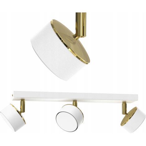 LAMPADA DA SOFFITTO PLAFONE FARETTO DA SOFFITTO BIANCO ORO GX53 LAMPADA LED LUCIDA (1/4)