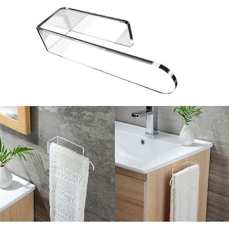Porte-serviettes moderne en acrylique, tringle simple, tour de rangement pour hôtels (1/4)