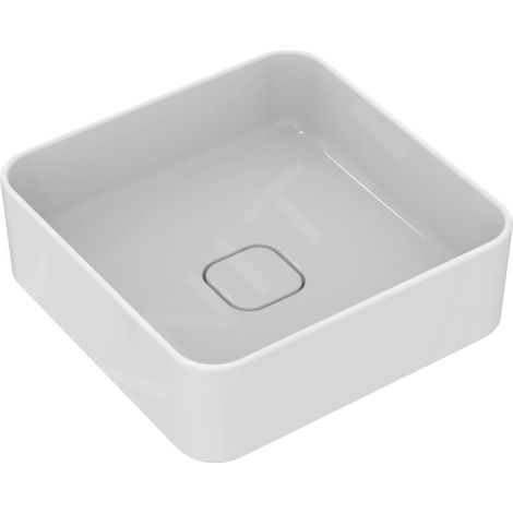 Support de lavabo IS Strada II, sans siphon, sans vidange, 400x400x180mm, blanc (1/4)