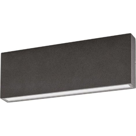 Applique moderno gea led ges2214 led ip65 alluminio antracite biemissione