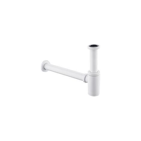 Siphon de lavabo Siphon design universel pour lavabo et lavabo - Blanc - Avec ouverture de nettoyage - Siphon design - Siphon tubulaire (1/5)