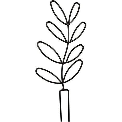 Tuteur Pour Plantes - Treillis Métallique En Fer - Pour Intérieur Et Extérieur - Forme De Feuille - 11 X 31 5 Cm - 1 Pièce (1/5)