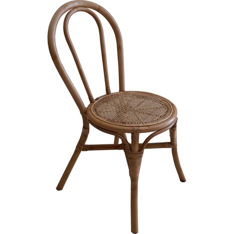 Esszimmerstuhl aus Naturrattan Chillvert Parma 40x52x90 cm mit Sitz aus Korbweide